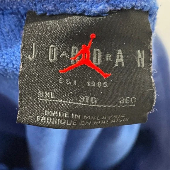 Jordan Dri-FIT Blue Fleece Sweatpants Mens 3XL Joggers Jumpman Logo DA9858 - Picture 8 of 10